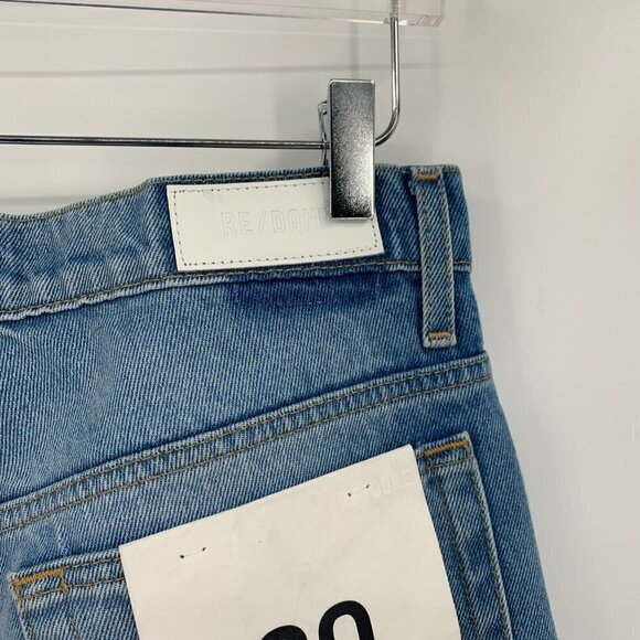 Re/Done 70s Crop boot jeans raw hem high rise bootcut denim medium women new 30 - Picture 5 of 8